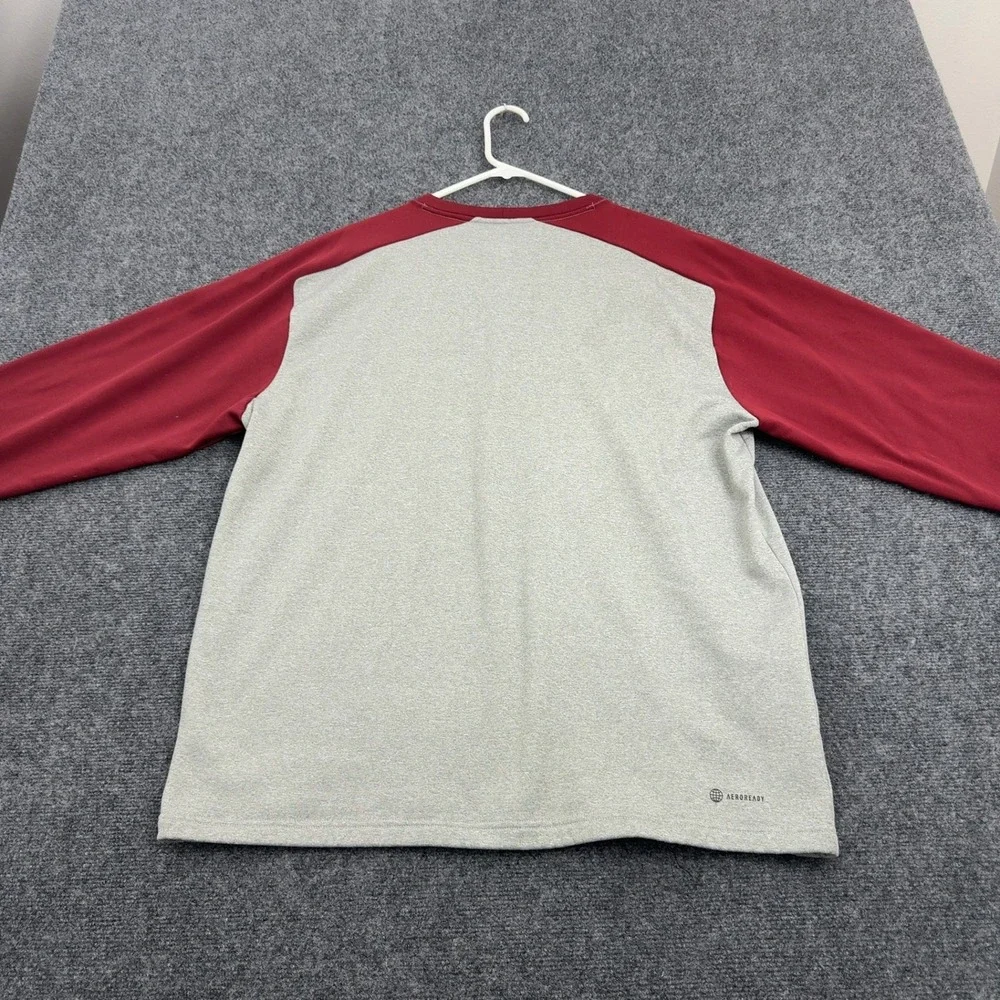 Massachusetts Football Adidas Pullover Mens XL Gray Polyester Aeroready Sporty